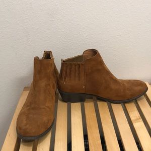Suede tan boots